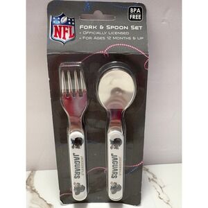 NFL Jacksonville Jaguars Toddler Fork and‎ Spoon Set Baby Fanatic BPA Free New